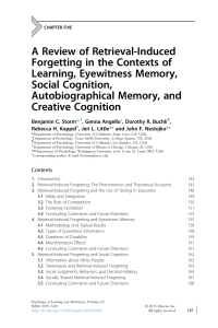 A Review of Retrieval-Induced Forgetting in the