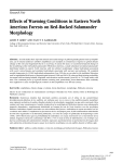 Research Note Effects of Warming Conditions in Eastern North