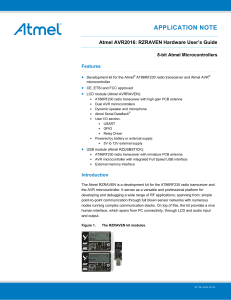 AVR2016: RZRAVEN Hardware User`s Guide
