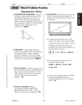 10-6 Word Problem Practice Trigonometric Ratios