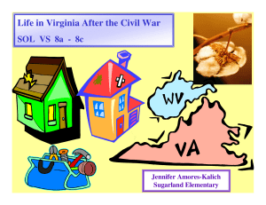 Life in Virginia After the Civil War