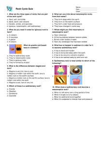 Earth System - Rock Cycle