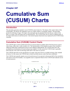 Cumulative Sum (CUSUM) Charts