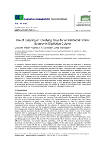 Use of Stripping or Rectifying Trays for a Distributed Control