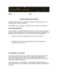 DISTANCE MEASURES EXERCISE The goal of this exercise is to