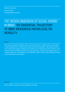 tHe HIDDen DIMensIon oF soCIAL noRMs In IbIbIo: tRI