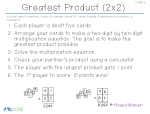 Greatest Product (2x2)