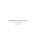 Philosophy of Christian Education