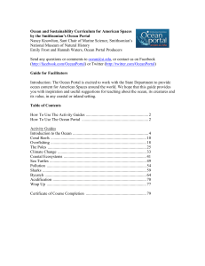 Ocean and Sustainability Curriculum for American Spaces by the