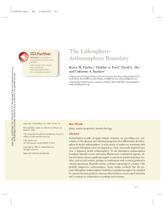 The Lithosphere-Asthenosphere Boundary