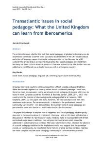 Transatlantic issues in social pedagogy: What the United