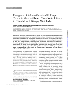 Emergence of Salmonella enteritidis Phage Type 4