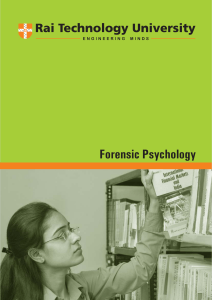 Forensic Psychology - Department of Higher Education