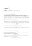 Differentiation of vectors