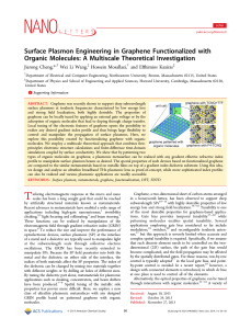 Surface Plasmon Engineering in Graphene Functionalized with