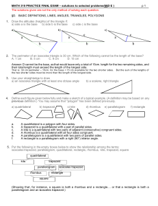 MATH 310 PRACTICE FINAL EXAM – solutions to