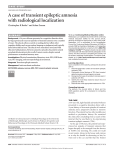 A case of transient epileptic amnesia with radiological