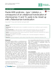 Prader-Willi syndrome - type 1 deletion, a