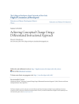 Achieving Conceptual Change Using a Differentiated Instructional