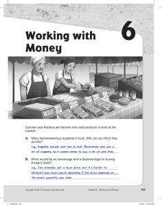Working with Money