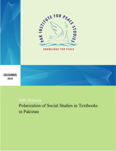 Polarization of Social Studies in Textbooks in Pakistan