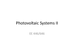 Photovoltaic Systems II