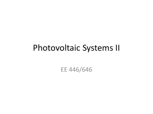Photovoltaic Systems II