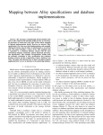 Mapping between Alloy specifications and database implementations