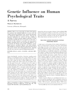 (2004). Genetic Influence on Human Psychological Traits