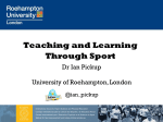 Teaching and Learning Through Sport
