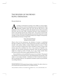 the mystery of the money supply definition