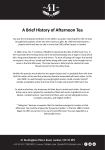 A Brief History of Afternoon Tea