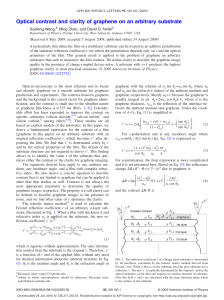 Optical contrast and clarity of graphene on an