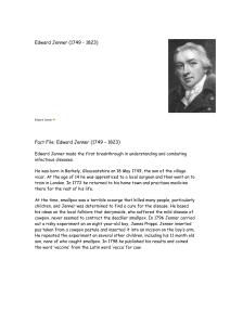 Fact File: Edward Jenner - the Newcastle Collection