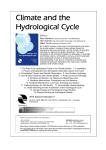 Climate and the Hydrological Cycle