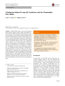 Citalopram-Induced Long QT Syndrome and the Mammalian Dive