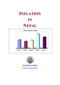 Inflation in Nepal - Nepal Rastra Bank