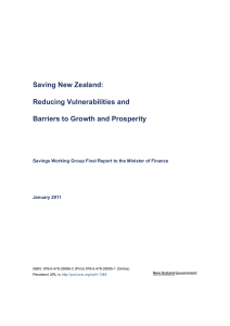 Savings Working Group - New Zealand Treasury