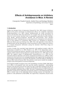 Effects of Antidepressants on Inhibitory Avoidance in