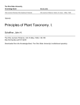 Principles of Plant Taxonomy. I.