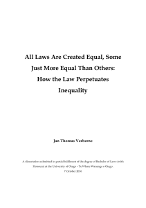 All Laws Are Created Equal, Some Just More Equal Than Others