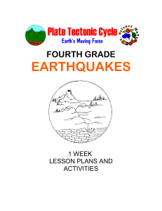 FOURTH GRADE EARTHQUAKES