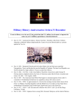 Military History Anniversaries 16 thru 31 December