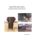 Human-Wildlife Conflict worldwide