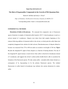 The Role of Organosulfur Compounds in the Growth of PbS