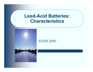 Lead-Acid Batteries: Characteristics