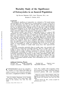 Mortality Study of the Significance of Extrasystoles in an