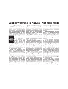 Global Warming Is Natural, Not Man-Made