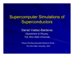 Supercomputer Simulations of Superconductors