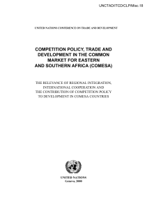 competition policy, trade and development in the common